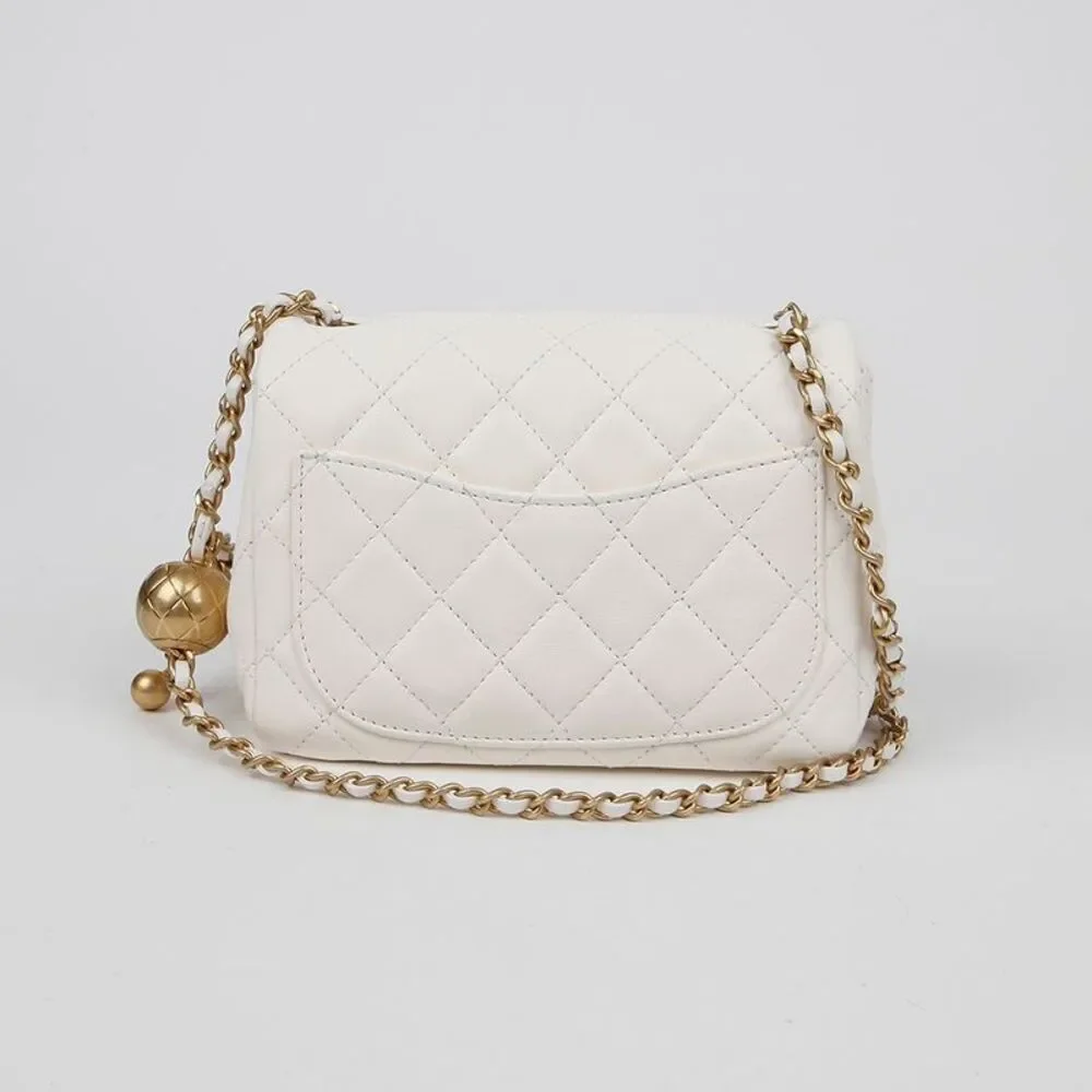 Petite Sac Golden Ball Chain Shoulder Crossbody Bag